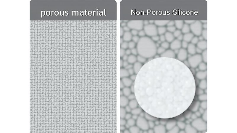 silicone pore density