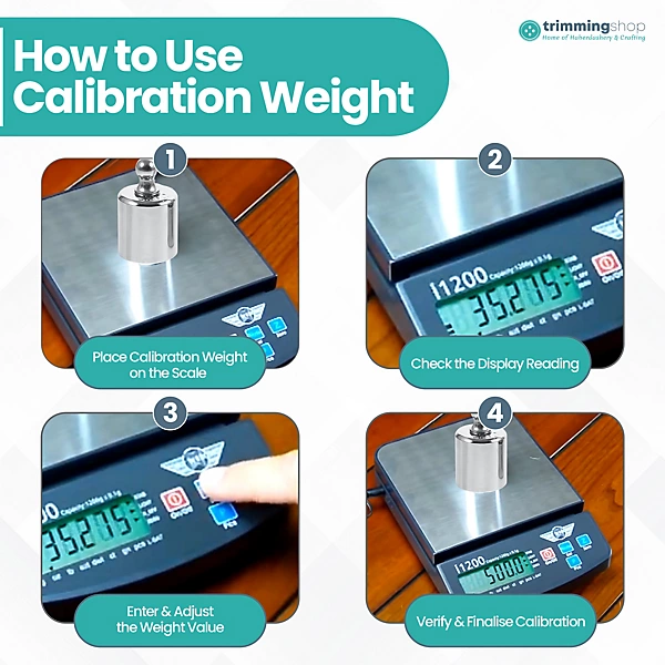 100g calibration weight on kitchen scale