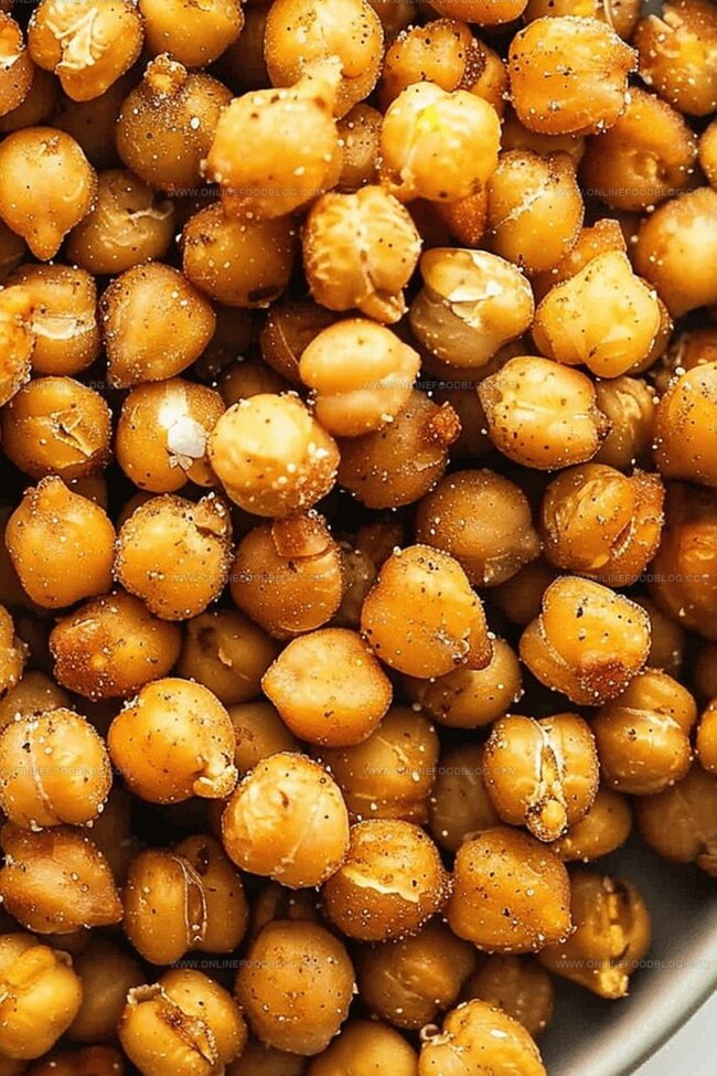 golden brown chickpeas texture close-up