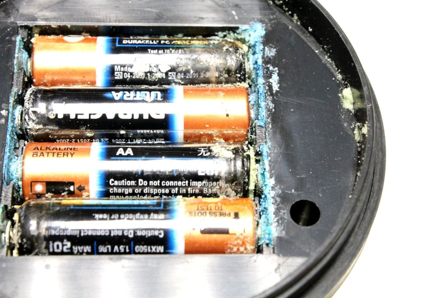 kitchen scale battery compartment corrosion
