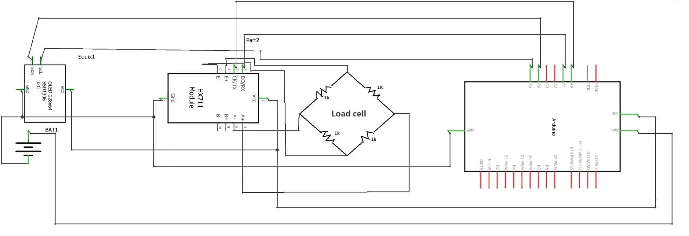 Kitchen Scale Internal Components