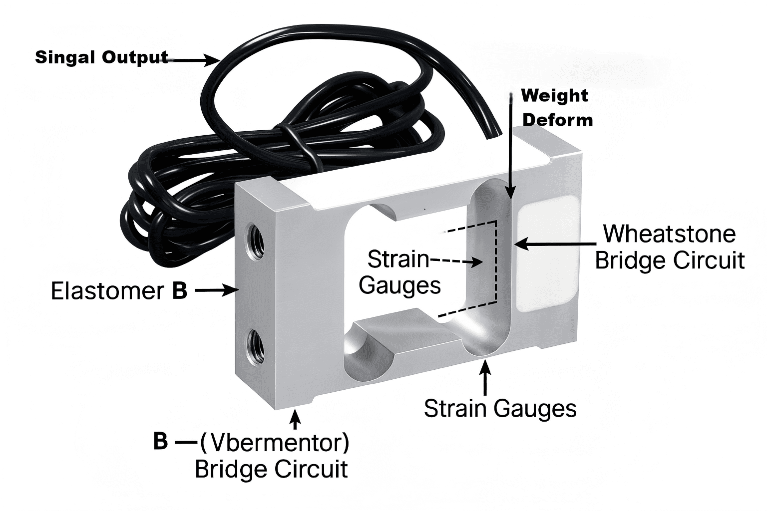 Kitchen scale load cell